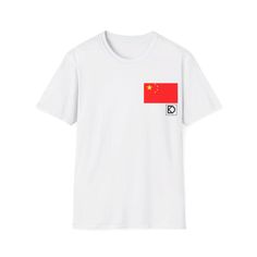 Celebrate your Chinese heritage with this elegantly designed T-shirt featuring the Chinese flag emblem subtly placed on both the sleeve and chest. This minimalist design provides a modern way to express your love for China, making it ideal for cultural events, national holidays, or simply showcasing your Chinese pride. Made from high-quality materials, this T-shirt offers both comfort and durability, perfect for everyday wear. Whether you're in China or displaying your heritage abroad, this T-sh White Crew Neck T-shirt With Flag Print, White Short Sleeve T-shirt With Flag Print, Flag Print Graphic Tee With Crew Neck, Graphic Tee With Flag Print Crew Neck, Graphic Tee With Flag Print And Crew Neck, Graphic Tee T-shirt With Flag Print And Crew Neck, White Graphic Tee With Flag Print, Chinese Flag, Chinese Heritage