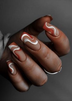 17 Chic Square Nail Ideas for Fall 2023 - thepinkgoose.com Western Nails, Square Nail, Nagellack Trends, November Nails, Cute Nails For Fall, Colorful Nails, Nail Swag, Bold Patterns, Trendy Nail Design