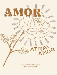 an image of a rose with the words'amar'in spanish on it