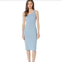 Gorgeous Form Fitting Blue Gray Betsey Johnson Midi Dress Perfect For September Wedding Season Or For The Office Polyester/Spandex Zipper Backing Lined Size 6 Style Fm03k34 Nwt Blue Sleeveless Stretch Midi Dress, Light Blue Fitted Sleeveless Midi Dress, Fitted Sleeveless Light Blue Midi Dress, Fitted Sleeveless Midi Dress In Light Blue, Light Blue Fitted Midi Sleeveless Dress, Light Blue Sleeveless Dress For Workwear, Black Velvet Lace Dress, Betsey Johnson Floral Dress, Ruffle Bottom Dress