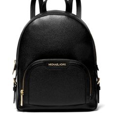 Brand New With Tag Color: Black Gold Tone Hardware Details Backpack Pebbled Leather 100% Leather Trim: 60% Polyurethane /20% Polyester/ 20% Cotton Gold-Tone Hardware 8.75" W X 12"H X 4.25"D Exterior Details: Front Zip Pocket Interior Details: Back Zip Pocket, Tech Compartment, Front Slip Pocket Lining: 100% Polyester Zip Fastening Imported Classic Black Backpack With Gold-tone Hardware, Michael Kors Leather Backpack With Zipper, Michael Kors Travel Bag In Soft Leather, Michael Kors Textured Leather Travel Bag, Michael Kors Soft Leather Travel Bag, Black Backpack With Gold-tone Hardware For On-the-go, Michael Kors Leather Standard Backpack, Michael Kors Leather Backpack With Zipper Closure, Black Leather Backpack With Gold-tone Hardware For Travel