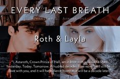 an advertisement for the movie,'every last breath'with photos of actors and characters