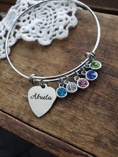 Check out this item in my Etsy shop https://www.etsy.com/listing/683616748/gift-for-abuela-abuela-gift-gift-for Personalized Stainless Steel Bangle Name Bracelet, Personalized Stainless Steel Name Bangle, Engraved Bangle Jewelry For Birthday, Stainless Steel Bangle As Gift, Personalized Stainless Steel Bangle For Anniversary, Personalized Stainless Steel Charm Bracelet, Engraved Stainless Steel Bangle As Gift, Personalized Stainless Steel Bracelets For Birthday, Personalized Stainless Steel Name Bracelet For Birthday