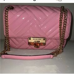 I Love This Bag !!! It Is Beautiful And Definitely A Statement Piece! Excellent Condition! Barbie Pink In Color No Flaw At All Only Wore It A Short Time! Pink Crossbody Shoulder Bag For Errands, Pink Shoulder Bag With Chain Strap, Pink Shoulder Bag With Chain Strap For Gift, Pink Shoulder Bag With Chain Strap As Gift, Pink Pouch Shoulder Bag With Chain Strap, Designer Pink Bag With Dust Bag, Designer Pink Bags With Dust Bag, Designer Pink Bags Suitable For Gifts, Designer Pink Bags As Gift