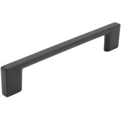 a black cabinet handle on a white background