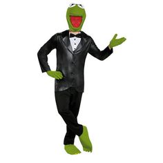 kermie the frog in a tuxedo costume