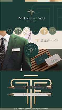 the logo and business card design for taylor & fizzo, an italian luxury brand