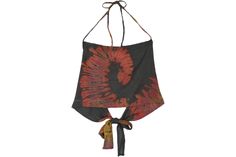 - Material: 100% Rayon - Length: 11 inches - Bust: Free Size (68 inches end to end, one size fits most S - XL) - Width: 13 (inches on the top) - Hand wash separately in cold water, line dry - A dark green tie-dye crop top with swirls design in a halter style - Round neck in the front, ties at the back - Soft and flowy rayon fabric Diy Trendy Tops, Tie Dye Inspiration, Diy Hippie Clothes, Neck Strap Top, Funky Tops, The Little Bazaar, Crop Top Clothes, Unique Tops, Handmade Tops