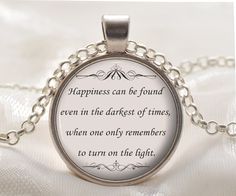 "A beautiful handmade pendant made with a glass dome to magnify and enhance the image underneath. The necklace measures 1\" in diameter and comes with a 24\" link chain." Silver Quotes, Motivational Jewelry, Paris Jewelry, Romantic Necklace, Necklace Quotes, Mae West, Friend Jewelry, Friendship Jewelry, Jewelry Quotes