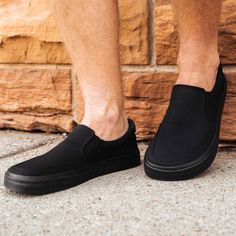 STREETSTYLE Slip-On Jet – Splay Shoes Comfortable Black Slip-ons For Everyday, Black Slip-ons With Textured Sole For Everyday, Splay Shoes, Embrace Your Dark Side, Dark Side, Classic Looks, Take Care, Shirt Shop, Kids Shoes