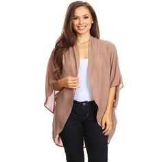 Women's Solid Casual Lightweight 3/4 Sleeve Loose Fit Open Front Cardigan/ , Wear it with a tank top or shirt as undershirt,also perfect pair with jeans,leggings to elongate your silhouette and flatter your figureMOA COLLECTION is committed to providing each customer with the highest standard of customer service. Product Description: HCD00066: Solid, long body cardigan in a loose fit with an open front, 3/4 length kimono sleeves, and hi-low hem. Size Chart(Inches) / HCD00066S => Shoulder: 18/ Sl Moa Collection, Kimono Sleeves, Work Wear Women, Kimono Sleeve, Open Front Cardigan, Jean Leggings, Front Open, Perfect Pair, Made In Usa