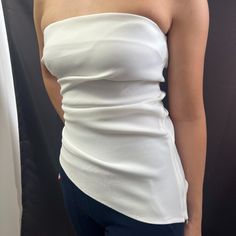 Zara Strapless Gathered Top , Brand New With Tags, Size Small Gathered Top, Zara White, Zara Tops, Color White, Top Blouse, Blouses, Zara, Womens Tops, Brand New