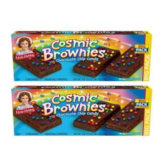 two boxes of cosmic brownies are shown