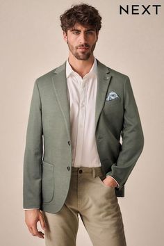 Mens Blazers & Formal Jackets | Next UK Men Wedding Casual Outfit, Formal Dresses For Men Wedding Style, Mens Casual Blazer Outfit, Men Blazer Outfit Casual, Blazer Outfits Men Wedding, Mens Blazer Outfit, Green Blazer Outfit Men, Beige Suits For Men