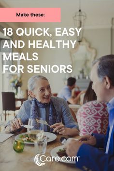 Meal Preparation Ideas, Meals For Seniors, Easy Nutritious Meals, Quick Easy Healthy Meals, Meal Preparation