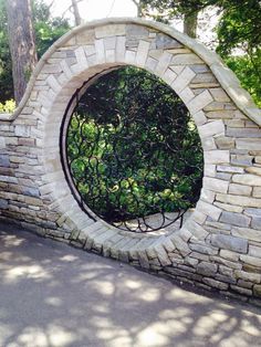 Moon gateThe Clock HouseEncombe Garden Gate Design, Moon Gate, Brick Detail, Arch Decoration, Garden Arches, Moon Garden, Outdoor Summer, Summer Decorating, Dream House Exterior