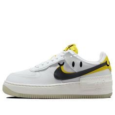 Air Force 1 Shadow Go The Extra Smile WHITE/YELLOW/BLACK Sneakers/Shoes Nike Sporty Platform Sneakers With Cushioned Footbed, Nike Platform Sneakers With Cushioned Footbed For Sports, White Breathable Platform Sneakers For Streetwear, Nike Sporty Platform Sneakers With Synthetic Material, Nike Sporty Platform Sneakers, Nike White Platform Sneakers For Streetwear, Nike Platform Sneakers For Streetwear With Comfortable Footbed, Nike Platform Sneakers For Streetwear With Cushioned Footbed, Nike Platform Sneakers With Cushioned Footbed For Streetwear