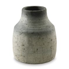 Mure 11 Inch Flower Vase, Antique Style Tabletop Decor, Black Gray Cement By Casagear Home Gray Vase, Farmhouse Vases, Flower Vase Making, Vase Antique, Vase Noir, Grey Vases, Cement Color, Vases For Sale, Black Vase