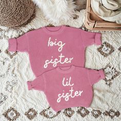 **If you want to ADD A FLOWER, please place your order at the link below. https://www.etsy.com/listing/1610462453/add-a-design?ref=listings_manager_grid Customized Baby and Toddler Sweaters: Personalized Name and Monogram for Your Precious Niece Step into a realm of enchantment with our handcrafted baby and toddler sweaters, each adorned with your child's name in elegant cursive. Meticulously crafted with utmost care, these exceptional heirlooms make for a perfect addition to your little one's wardrobe or a thoughtful gift. Customization Options: Choose from 16 Colors of Sweaters. Up to 97 yarn colors available for selection for name. Four font options available for selection. Personalization Instructions: Provide accurate personalized information; additional details or questions will be a Baby Name Sweater, Name Sweater, Baby Birthday Gift, Baby Birthday Gifts, Lil Sister, Toddler Sweater, Embroidered Name, Embroidered Sweater, Baby Name