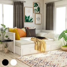 a living room filled with lots of furniture and decor on top of a hard wood floor