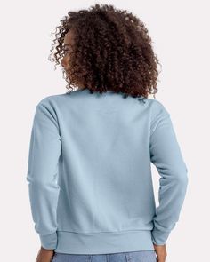 Ladies' Laguna Sueded Sweatshirt - STONEWASH DENIM - XS | Next Level Women's Laguna Sueded Sweatshirt in Stonewash Denim Size XS | Cotton/Polyester Blend Denim Blue Long Sleeve Top For Winter, Casual Light Indigo Tops With Relaxed Fit, Washed Blue Sweatshirt With Ribbed Cuffs, Trendy Medium Wash Top For Winter, Fall Cotton Sweatshirt In Washed Blue, Fall Washed Blue Cotton Sweatshirt, Washed Blue Crew Neck Sweatshirt Soft-washed, Cotton Sweatshirt With Ribbed Cuffs In Washed Blue, Casual Light Indigo Long Sleeve Top