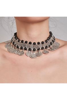 Unique silver plated Necklace Standart size. Adjustable Free shipping to US and Canada Black Gothic Alloy Necklaces, Gothic Black Alloy Necklaces, Adjustable Silver Alloy Choker, Festival Alloy Choker Necklace, Festival Choker Necklace In Alloy, Vintage Black Alloy Jewelry, Gothic Alloy Clavicle Chain Jewelry, Gothic Alloy Choker Necklace, Gothic Adjustable Alloy Necklaces