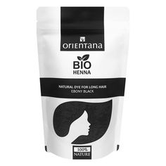 Orientana - Bio Hair Henna Ebony Black | 100% Natural Vegan Herbal Powder For Hair Dye | Ebony Black For Long Hair | Hair Growth Herbal Permanent Colour | Nourish Shine  Volume - 100g Hair Henna, Herbal Powder, Improve Hair Growth, Green Powder, Hair Shine, Volume Hair, Nourishing Hair, Shiny Hair, Hair Dye