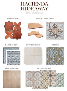 the different types of tile that you can use to decorate your home or office with