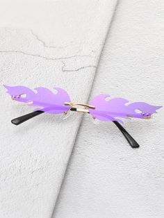 Novelty Glasses, Fancy Glasses, Funky Sunglasses, Purple Flame, Funky Glasses, Flower Sunglasses, Purple Party, Cute Sunglasses, Flame Design