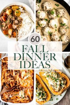 Over 60 best easy fall dinner ideas including casseroles, one pot weeknight dinners, chicken and meat, vegetarian fall recipes, soups, stews, and curries. | aheadofthyme.com Fall Dinner Ideas, Easy Fall Dinners, Autumn Recipes Vegetarian, Favorite Recipes Dinner, Fall Cooking, Fall Dinner Recipes, Fall Dinner, Winter Food, Family Dinner