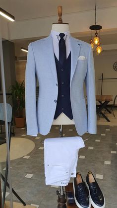 Suits Men Drawing, Suits Men Wedding, Billionaire Aesthetic, Blue Slim Fit Suit, Men Drawing, Man Dress Design, Bride Preparation, Stylish Men Wear, Stylish Mens Suits