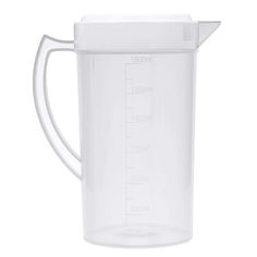 PRICES MAY VARY. 1500/2000/2500ml Plastic Covered Water Pitcher Measuring Pitcher with Lid Made of environment-friendly plastic material, odorless, non-toxic, safe and durable to use Large and comfortable handle makes lifting and pouring easy. Leak-proof lid helps to avoid spills Graduated measure marks, clearly know the capacity of pitcher and convenient to control the amount of water Perfect for cold water, ice tea, juice, beer, milk, etc Set Include: 1Pc Water Pitcher
 Condition: Brand New
 M Water Jugs, Pitcher With Lid, Plastic Jugs, Juice Ice, Liquid Measuring Cup, Ice Tea, Water Pitcher, Water Pitchers, Friendly Plastic