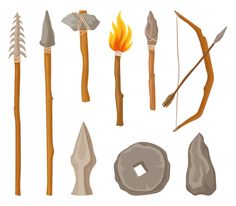 an assortment of different types of arrows and axes on white background stock photo - 9579