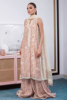 Shebnem – Sania Maskatiya International Saniya Maskatiya Formal Wear, Sania Maskatiya Casual, Elegant Printed Dupatta For Reception, Elegant Dupatta With Printed Motifs For Reception, Elegant Reception Dupatta With Printed Motifs, Spring Anarkali Set With Straight Kurta And Dupatta, Spring Anarkali Kurta With Sheer Dupatta, Sheer Dupatta Palazzo Set For Festive Summer, Festive Palazzo Set With Sheer Dupatta For Summer