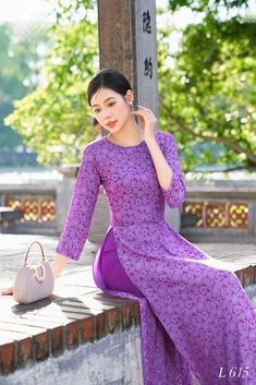 Hello , thanks for visiting my shop Brand New High Quality Vietnamese Ao Dai. Ao Dai for women 40-77 kgs Ao Dai full set ( dress + pants) *These are Asian size <>US Petite size .Please order 1,2 size bigger to your normal size  Full size XS/ S/ M/ L/ XL/ 2XL/ 3XL. S: burst 33in - waist 26in -length 55 in M: burst 35in -waist 28in -length 55 in L: burst 37in -waist 30in -length 55 in XL: burst 39in -waist 32in -length 55 in XXL: burst 41in -waist 34in -length 55 in 3XL: burst 43in -waist 36in -le Long Fitted Purple Dress, Traditional Long Purple Dress, Traditional Fitted Purple Dress, Fitted Full-length Ao Dai For Festive Occasions, Elegant Festive Full-length Ao Dai, Elegant Fitted Purple Ao Dai, Purple Long Sleeve Ao Dai For Spring, Spring Purple Ao Dai, Spring Party Ao Dai, Floor-length