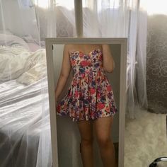 Lovely Floral Print Babydoll Dress! Sush A Pretty Print, Perfect For Sunmer! Only Tried On, Never Worn Out. It Is Quite Short On Me, For Reference I’m 5’6, Honestly Closer To 5’6.5, And My Waist Is 29.5 Inches. Cute Pink Strapless Dress, Cute Fitted Strapless Dress, Cute Strapless Summer Dresses, Flirty Strapless Sundress With Floral Print, Multicolor Floral Print Strapless Sundress, Cute Sleeveless Lined Mini Dress, Strapless Pink Sundress For Garden Party, Cute Fitted Floral Dress For Beach, Cute Fitted Floral Dress For The Beach