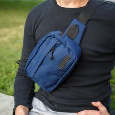 Casual Blue Nylon Belt Bag, Functional Chest Bag With Zipper Pouch For Everyday Use, Casual Zipper Pouch Belt Bag For Outdoor Activities, Casual Belt Bag With Zipper For Outdoor Activities, Casual Everyday Chest Bag With Functional Pockets, Casual Crossbody Chest Bag With Zipper, Casual Chest Bag With Functional Pockets For Daily Use, Casual Blue Belt Bag For Everyday Use, Casual Shoulder Bag With Zipper Pouch For Outdoor