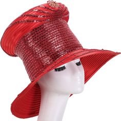 Giovanna HR22134 1 piece Brim Hat Colors: Black, Gold, Red, Silver, White Sizes: One Size Winter Party Top Hat With Flat Brim, Flat Brim Top Hat For Winter Party, Red Top Hat With Curved Brim For Spring, Red Curved Brim Top Hat For Spring, Red Short Brim Top Hat For Spring, Red Brimmed Top Hat For Winter, Red Fedora Top Hat For Kentucky Derby, Red Wide Brim Top Hat For Winter, Red Short Brim Costume Hat For Spring