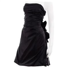 2000s Marc Jacobs Vintage Black Taffeta Open Back Punk Inspired Evening Dress For Sale at 1stDibs | taffeta punk, open tie back dress, punk evening dress Taffeta Ruched Evening Dress For Party, Cocktail Evening Dress With Ruched Bodice In Taffeta, Black Fitted Taffeta Evening Dress, Fitted Black Taffeta Evening Dress, Black Ruched Satin Evening Dress, Black Satin Evening Dress With Ruched Details, Black Satin Ruched Evening Dress, Black Taffeta Evening Dress, Black Taffeta Dress For Evening