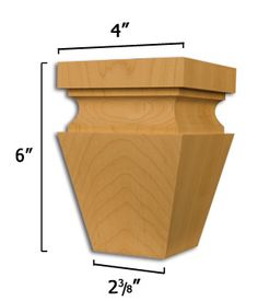 the height of a wooden planter with measurements for each end and top piece on it