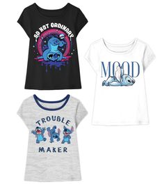 PRICES MAY VARY. Magical Disney Lilo & Stitch T-Shirts: these delightful outfits Tees feature beloved characters like Angel, Nani, Pleakley, and Jookiba, adding a touch of magic to every moment Birthdays celebration, playdates, and beyond with our Kids Graphic Outfit Tee sets: from the cute expressions of Stitch to the sweetness of Angel, with these shirts memories will be unforgatable. Versatile styles for every occassion: our Disney Lilo & Stitch T-Shirts offer more than just comfort – they're Graphic Outfit, Cute Expressions, Disney Apparel, Cute Disney Outfits, Toddler Birthday, Just Style, Lilo Stitch, Disney Lilo, Cozy Fits