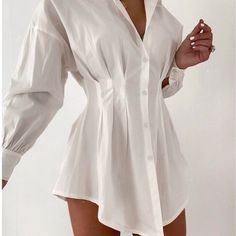 Minidress White Tulle Shirt Dress, Long Sleeve White Denim Dress, White Off Shoulder Shirt Dress, White Corset Shirt Dress, Adding Long Sleeves To Dress, Wjite Dresss White Boots, Shirt Corset Dress, White Shirt Dress Black Harness, Birthday Shirt Dresses