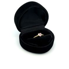 14K gold-plated baby ring with twisted rope band accented with a sparkling pink CZ heart. This is designed with all precious metals (sterling silver and plated with 14K gold). This makes a fun ring for your little princess! These are high-quality rings that are E-coated to prevent tarnish for little girls, toddlers, and kids. They are great pinky rings as well. This children's ring comes in a beautiful black velvet heart-shaped box and is available in sizes 1-5. Ring Sizing: https://cherishedmom Quality Rings, Baby Ring, Pinky Rings, Rope Ring, Baby Rings, Rope Rings, Kids Rings, Velvet Heart, Rings Cool