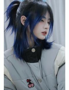 Tomboy Long Hair, Tomboy Hairstyles, Hair Color Underneath, Seni Dan Kraf, Anime Hair