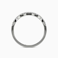 This classic wedding band dazzles you with a row of sparkling round accents in a pavé setting. Further enhancing the overall look is a delicately curved shank. This design allows it to stack with your engagement ring. Or you can wear it alone in daily life to show understated appeal.Carat Weight: 0.138 ctStone Size: 1.1 mmStone Type: Moissanite/GemstoneNumber of Stones: 23 Stone Color: OptionalStone Shape: RoundWidth: 1.4 mmHeight: 2.2 mmThickness: 1.2 mmMaterial: 10K/14K/18K Solid Gold , Platin Classic Wedding Band, Pave Setting, Made In Heaven, Match Making, Stone Color, Personalized Jewelry, Solid Gold, Wedding Bands, Wedding Rings