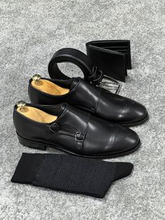 Louis Special Edition Neolite Sole Double Monk Stap Black Shoes | BOJONI Double Monk Strap Shoes, Double Monk Strap, Monk Strap Shoes, Leather Product, Design Shoes, Loafer Sneakers, Bhutan, Isle Of Man, Bahrain