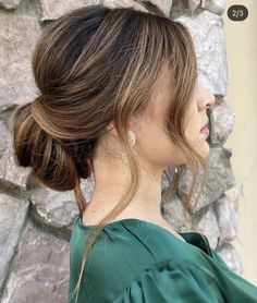 Updo Brunette, Low Bun Updo, Chignon Wedding, Bun Updo, Low Bun, Easy Hairstyles For Long Hair, Fashion Hair, Bride Hairstyles, Bridal Hair