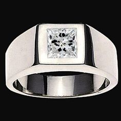 Men's Princess Cut Earth Mined Diamond Ring METAL SPECIFICATIONS White Gold 14K STONE SPECIFICATIONS Stone Name : Diamond Stone Cut : Princess Stone Details : There is one princess cut diamond in the center in a flush setting approx. 1 carat (Approx. Size 5.2 x 5.2 mm) in the ring. Natural earth mined diamond. Approx. Age of Diamonds : Over a Billion years old Place of Formation : At depths between 93 to 155 miles in the Earth mantle Color : F Clarity : VS1 Total : Approx. 1 Carat RING SPECIFICA Flush Setting, Real Diamond Ring, Princess Cut Diamond Ring, Earth's Mantle, Real Diamond Rings, Diamond Ring Princess Cut, Princess Ring, Princess Cut Diamond, Ring Metal