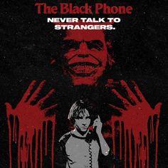 a movie poster for the black phone, featuring a woman holding a cell phone in her hand