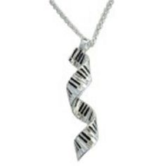 This Silver Plated Spiral Keyboard Pendant Necklace Is Sure To Impress! Makes A Great Gift For That Piano Player In Your Life! Add The Matching Earrings For A Complete Set. Brand New Handmade In England. Presented In A Beautiful Gift Box. Silver Plated . 2" H X 1/2" W Tags: Music Gift, Music Accessory, Music Themed, Music Jewelry, Keyboard, Spiral, Keys, Necklace Black Piano, Music Accessories, Piano Player, Music Jewelry, Music Themed, Music Gifts, Beautiful Gift Boxes, Matching Earrings, Womens Jewelry Necklace